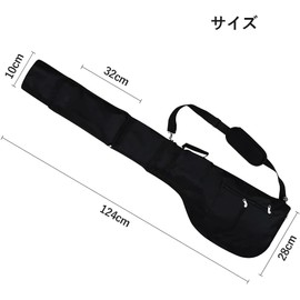 Golf Club Case, Ultra Lightweight Golf Bag for Practice, Large Capacity, Rubbed and Scratch Resistant Fabric, Holds 7 Golf Bags, Soft Case, 3 Pockets, Soft Carrying Bag (Black)
