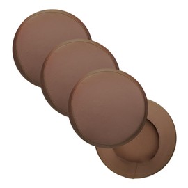 sourcing map Round Bar Stool Covers, 4 Pack Round Seat Cover Dia.11-14", High Stretchy Circle Stool Cover for Chairs Stool Slipcovers, Brown