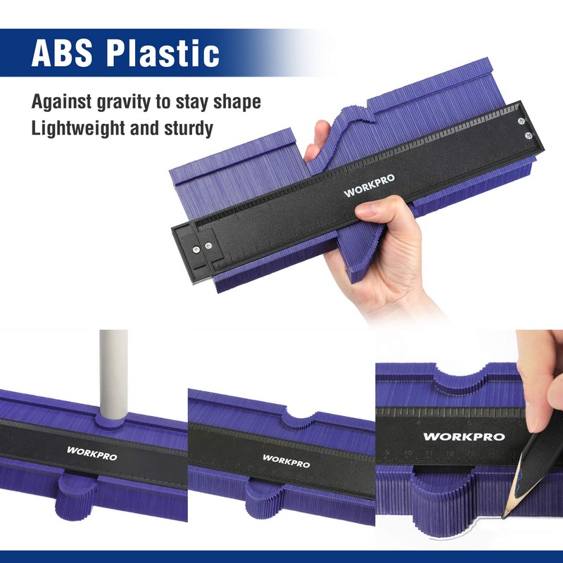 WORKPRO 10" and 6-Sided Angle Measuring Tool Combo Kit, Plastic