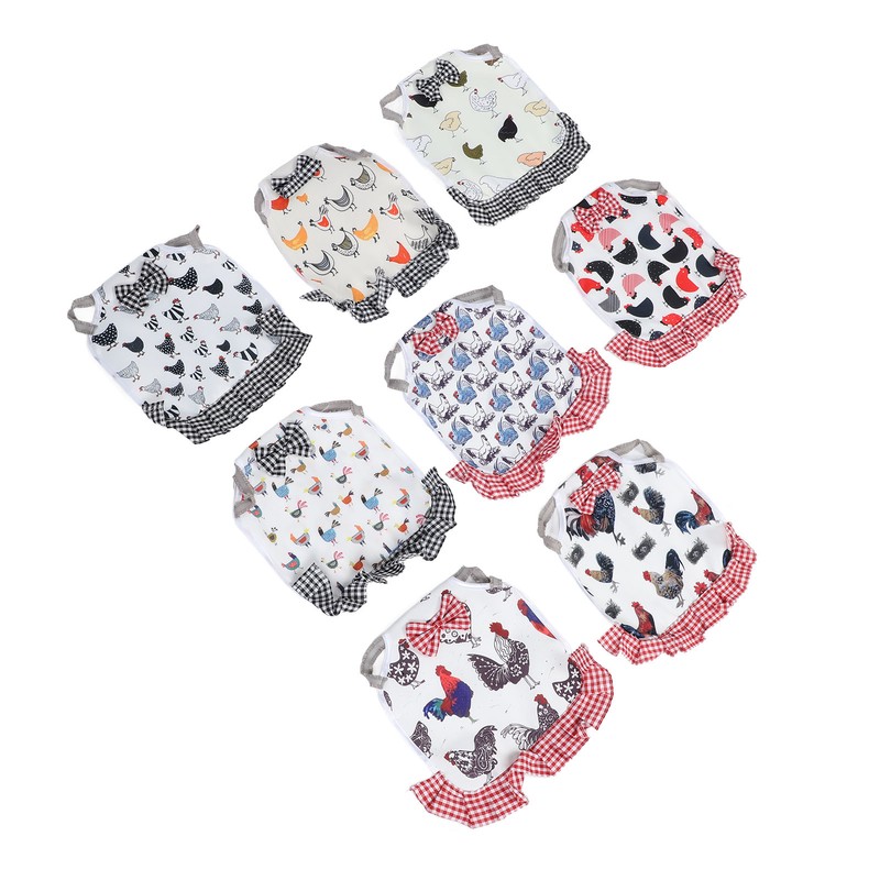 8 Pcs Chicken Saddle for Hens Wing Back Protector Elastic