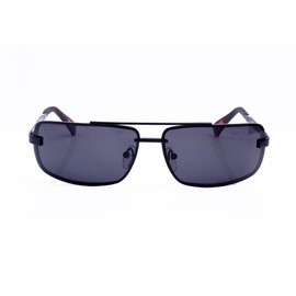 TED BROWNE London Polarised Car Driving Sunglasses for Man`s Anti Glare Grey Lenses, Black Metal Frame