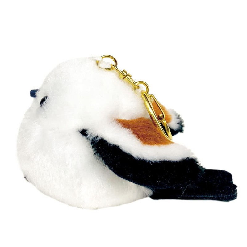 Amuse AMUFUN Fukufuku Shimaenaga Plush Toy Mascot Keychain, Shima-chan, White,