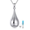 YFN 925 Sterling Silver Teardrop Urn Necklace - Memorial Keepsake