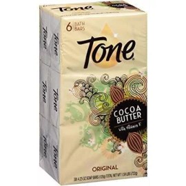 Tone Tono Coco Mantequilla Baño Bar, Original, 6 Conde