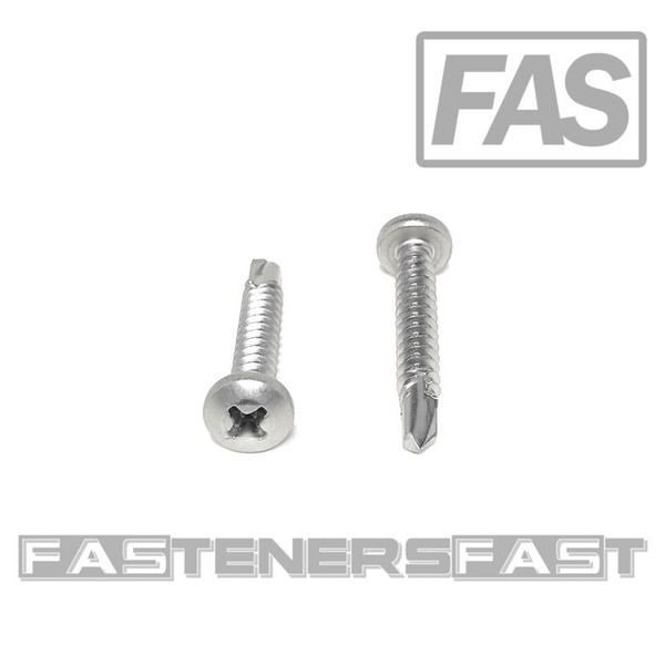 FAS (50) #10x1 1/4 Stainless Steel Phillips Pan HD Self