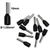 Wire End Ferrules (10, Black, 1.5 mm² - 10 mm)