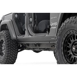Rough Country Rocker Sill Plates for Jeep Wrangler JL Unlimited (2018-2024) - Trail Cladding Durable Side Protection, Scratch & Impact Resistant, Easy Install