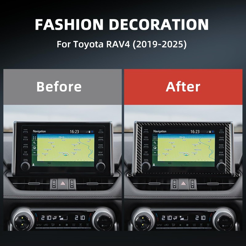 FXETRNL Car Center Consloe Air CD Button Screen Frame, Real