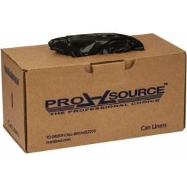 PRO-SOURCE 50 Pack PRO-SOURCE 1.5 mil Heavy-Duty Black Trash Bags, 45 Gal (39? W x 46"H)