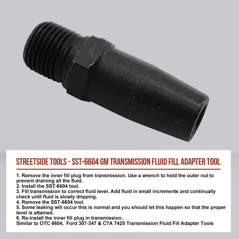 Transmission Fluid Fill Adapter - Compatible with Ford 5R55W &