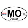US Decal, Inc. Dexter, Missouri Oval Sticker with State Flag