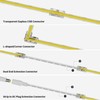 PAUTIX 5mm Connectors(2pcs Each),Gapless,L-Shaped,Dual End Strip,Strip to DC Plug Solderless