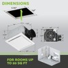 Homewerks 7140-80 Bathroom Fan Ceiling Mount Exhaust Ventilation, 1.5 Sones,