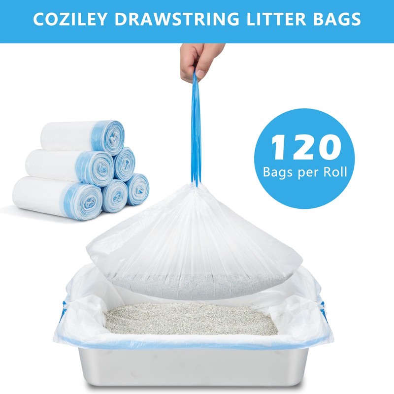 ELS PET 120 Count Small Cat Litter Box Liners, Heavy-Duty