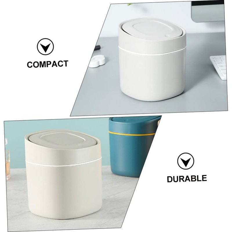 OFFSCH Mini Waste Basket 1pc Desktop Trash Can Wastebasket Stainless