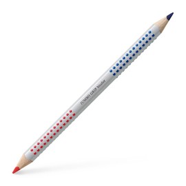 FABER-CASTELL Jumbo Grip 205083 Colouring Pencils, Hyphenated Pencils, Pack of 6, Red and Blue, Ideal for Beginners to Write