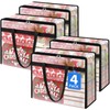 4 Pack Clear Storage Bags for Comforter, Clothes & Bedding,