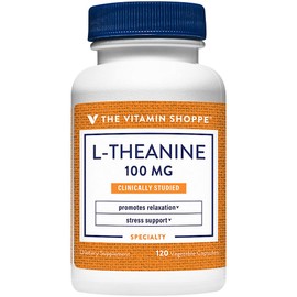 The Vitamin Shoppe L-Theanine 100MG, Clinically Studied Ingredient, Supports Relaxation & Stress (120 Capsules)