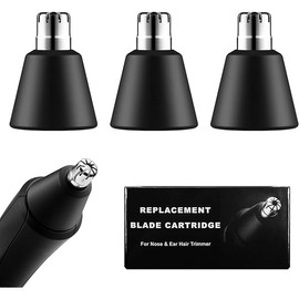 3 Pack Replacement Blade for Manscaped The Weed Whacker Nose Hair Trimmer Blades, Hygienic Twist-On Replacement Blades Compatible with Manscaped The Weed Whacker 2.0 & 1.0 Replaceable Blade, Black