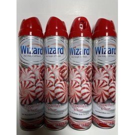 Wizard The Magic of Fresh | Odor Neutralizer & Air Freshener - 10 Oz. Peppermint twist (Pack of 4) (Packaging May Vary)