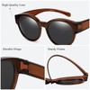 Br’Guras Polarized Oversized Fit over Sunglasses Over Glasses with Cat