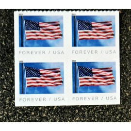 2019USA #5345 Forever U.S. Flag US - Block of 4 From Booklet of 20  Mint  (BCA)