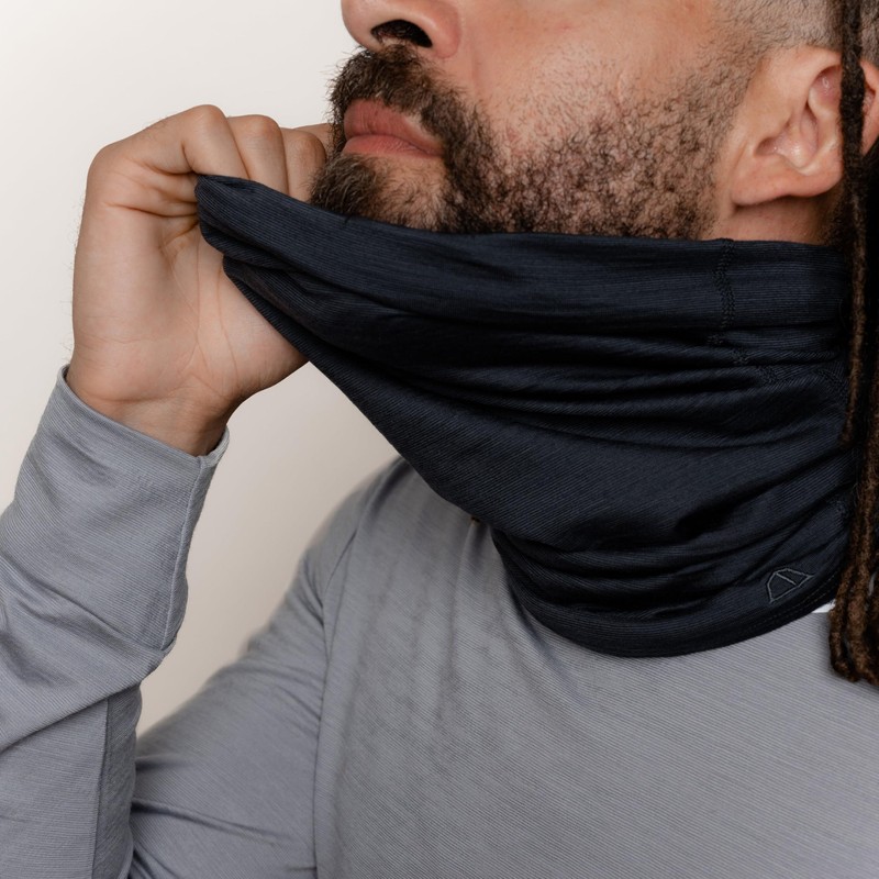 TOM FYFE Premium Merino Tube Scarf Unisex Anthracite/One Size Made