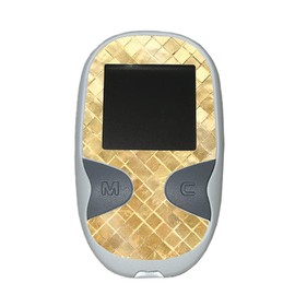 MightySkins Glossy Glitter Skin Compatible with Care Touch Glucose Meter - Gold Tiles | Protective, Durable High-Gloss Glitter Finish | Easy to Apply and Change Styles | Made in The USA