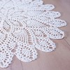 Phantomon 20 Inch Lace Doilies Placemats Handmade Crochet Round Coasters