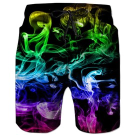 Belovecol Men's Swimming Trunks Quick-Drying Swimming Shorts with Mesh Lining 3D Graphic Beach Surf Board Shorts, colour