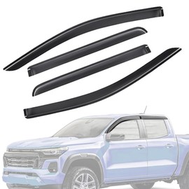 Window Visors Rain Guards Fit 2023, 2024, 2025 Chevy Colorado, 2023, 2024, 2025 GMC Canyon Side Window Deflectors Vent Shades Sun Visors Accessories 4PCS