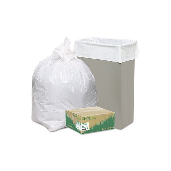Earthsense Recycled Tall .7 Mil Kitchen Bags, 13 Gallon Capacity, 150 Bags Per Box - White