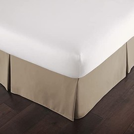 Southshore Fine Living, Inc. - VILANO® Springs - 15 inch Drop Pleated Bed Skirt, Taupe, Full