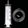 2 Pack 200 ML Syringe for Nutrient Measuring 100cm Tube