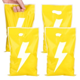 ADARRO 40PCS Yellow Lighting Bolt Party Favor Bags, Goodie Candy Treat Bags for Flash Weather Theme Birthday Party Decoration