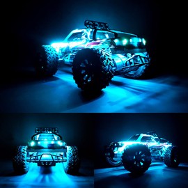 elechawk Waterproof LED Light Strips for RC Cars Trucks Airplanes Boats Drones Fixed Wing AR Wing Model Underglow Light (Ice Blue)