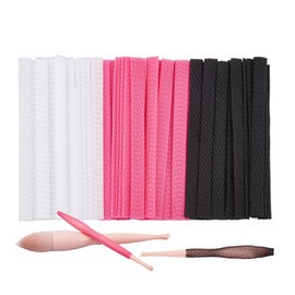 SUPERFINDINGS 150Pcs 3 Colors Makeup Brushes Protector Pen Guard Protector Reusable Expandable Mesh Cover Cosmetic Brush Mesh Protector Stretch Saver Net