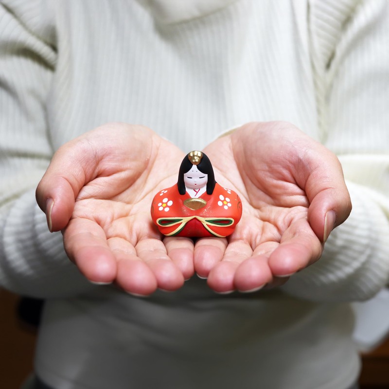 Osaka Choseido Hina Doll, Compact, Mini, Hinamatsuri, Ceramic, Decorative Black