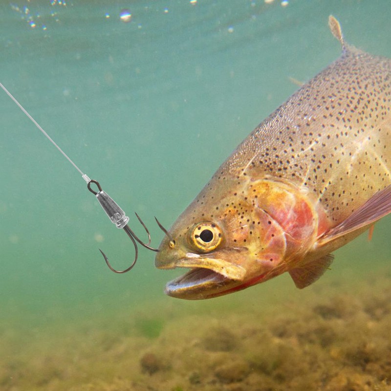 Sagging Hooks Snagging Weighted Treble Hooks,5pcs Weighted Treble Fishing Hook