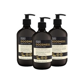 Baylis & Harding Liquid Hand Soap Wash with Dispenser, Goodness, Lemongrass & Ginger, 16.9oz/500ml (3-Pack)