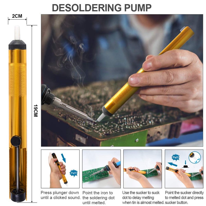 Soldering Iron, Soldering Iron Kit Electronics, 60W Adjustable Temperature Welding