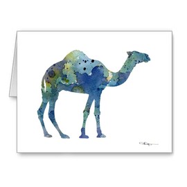 DJ Rogers Fine Art Camel - Set of 10 Wildlife Note Cards With Envelopes