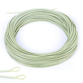 M MAXIMUMCATCH Maxcatch Double Taper Floating Fly Fishing Line: 2-8F, 100 ft Orange, Moss Green. Fluo Yellow (Moss Green with 2 Welded Loops, DT3F)