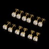 18K Yellow Gold Plated 3.0 mm Round Clear Cubic Zirconia