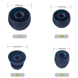 PB PRO Replacement Ear Tips for Beats Powerbeats Pro & Powerbeats 4 (PB4) – 4 Pairs in S/M/L & Double Flange – Compatible Silicone Earbuds (Blue)