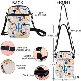 MYSOMY Percy Camp Half Blood Crossbody Bag Percy Poseidon Symbol Gifts Camp Half Blood Gifts Lightning Thief Shoulder Bag (Dam CB UK)