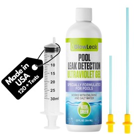 Professional Pool Leak Detection Kit + 2 Precision Dispensing Applicators with 50% More Underwater Leak Identification Dye for All Pool Types (12 fl oz) Neon Green