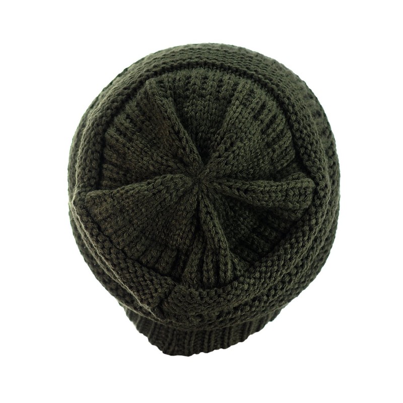 C.C Trendy - Gorro de punto trenzado grueso y suave