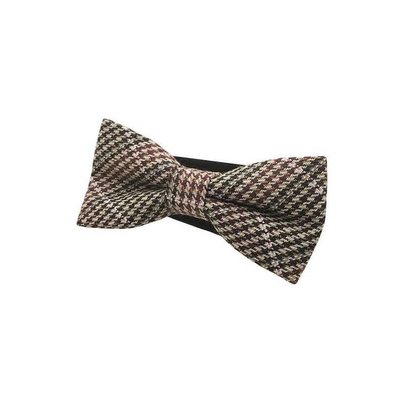 Bowties.jp bd731 Brown Glen Check Wool Bowtie, Bowtie, Easy to