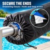 16 Ft Pool Solar Reel Protective Cover, Black Oxford Cloth